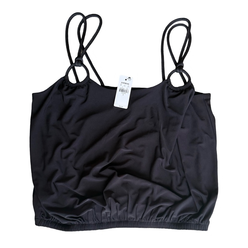 NWT! Express black strap tank top. Elastic bottom. Size small.